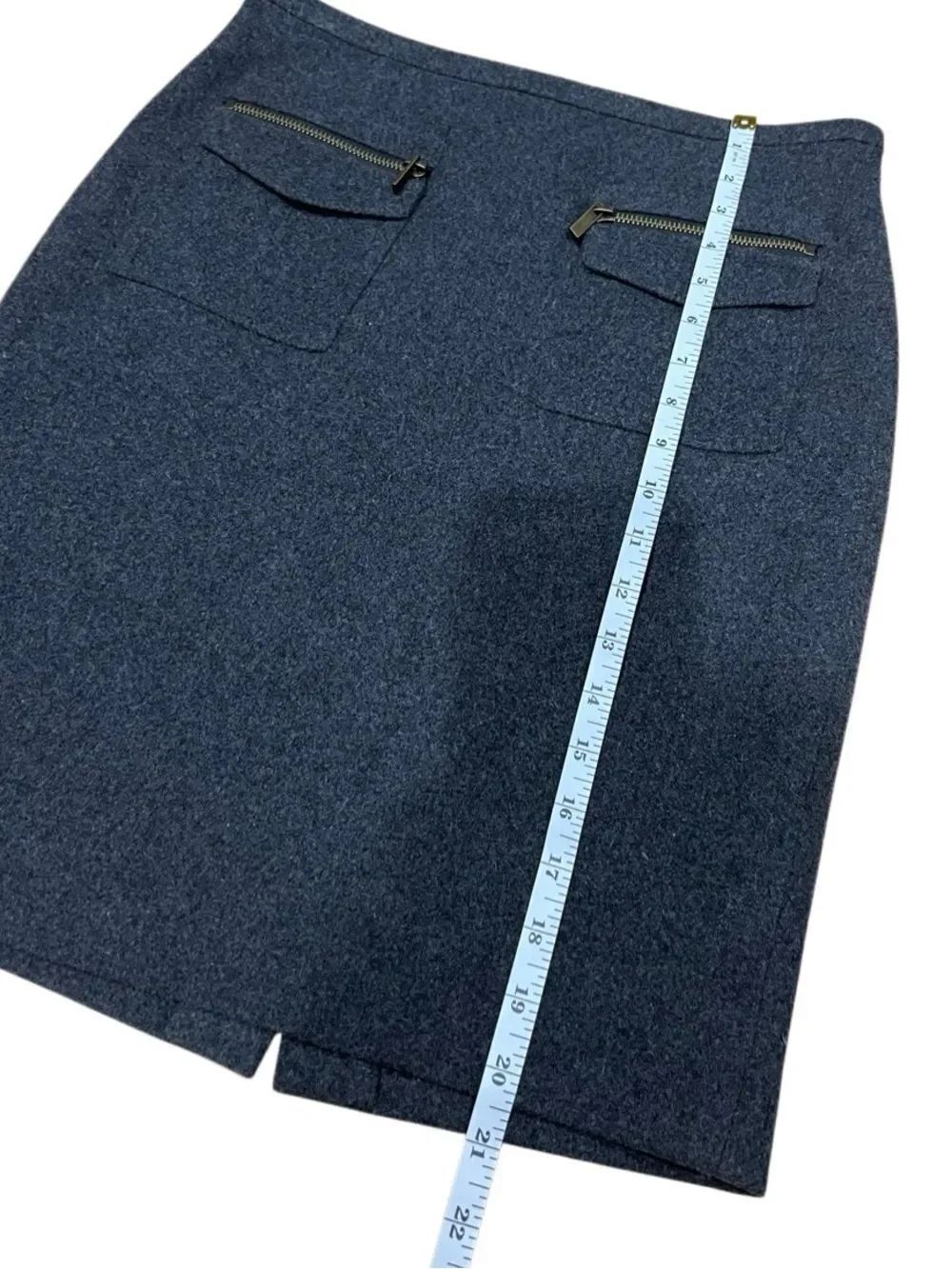 J.Crew Wool Pencil Skirt Charcoal Grey Size 0 - Picture 10 of 15